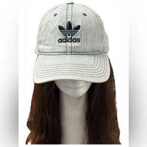 Adidas washed faded denim cap